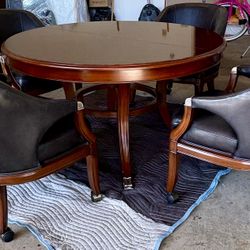 Dining Table and Chairs Set - Thomasville Ernest Hemingway