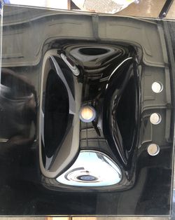 Elegant black glass sink