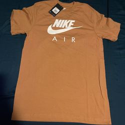 Nike Air Tee Color Flax/Brown, Men's Small 642388-202 Cotton
