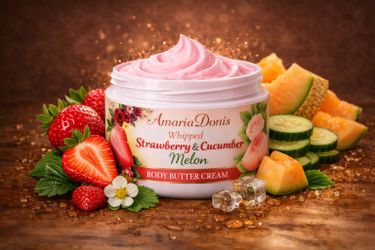 Amariadonis Whipped Strawberry & Cucumber Melon Body Cream 6oz