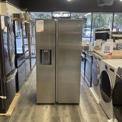 🔥SAMSUNG STAINLESS STEEL REFRIGERATOR WITH ICE MAKER AND WATER DISPENSER🔥 FINANCING AVAILABLE 🔥