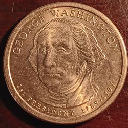 GEORGE WASHINGTON 1ST President (1789 ● 1797)) 2007 Mint US One Dollar Gold Coin Rare