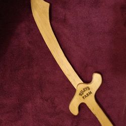 ❤️ WOODEN PIRATE ⚔️ ❤️☠️ ❤️⚔️❤️ 🦜 TOY SWORD,  "RILEY'S FARM"! 🎉 Size: 21" in Length 🗡️ 🎉☠️ 🎉⚔️