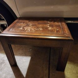 Oak Square End Table