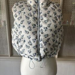 Women’s Floral Reversible Puffer Vest