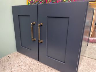 Navy Assembled Wall Cabinet