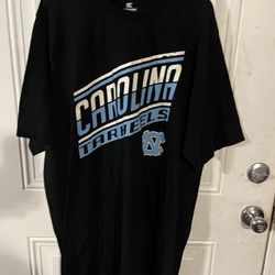 Mens Black Carolina Tar Heels T-shirt, Size 2XL