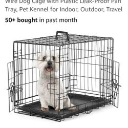 Double Door Dog Crate - 24 Inch 