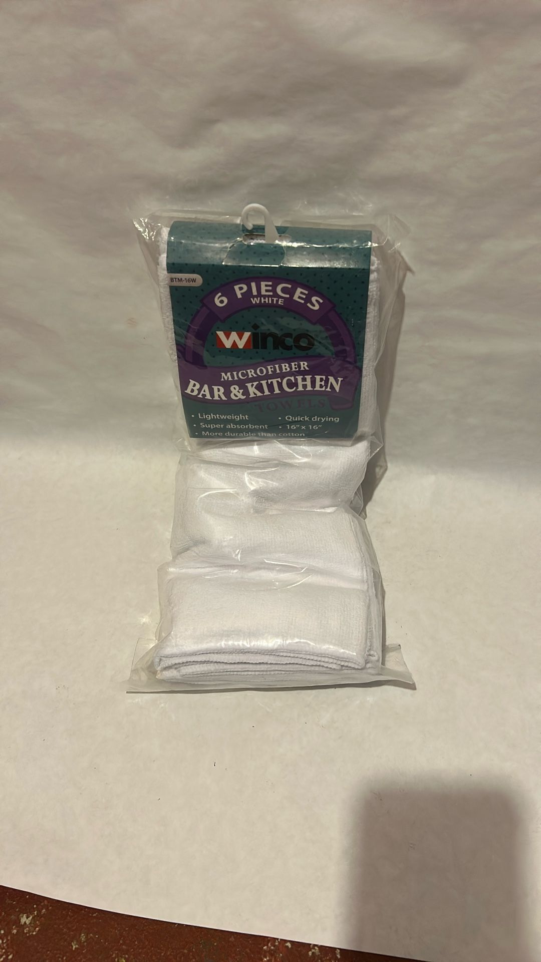 Microfiber Towels For Bar & Kitchen 6 Count White