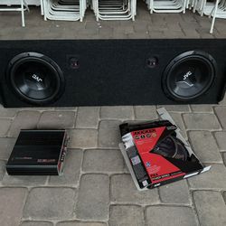 Dual 12” Subwoofer Setup w/ Amp 