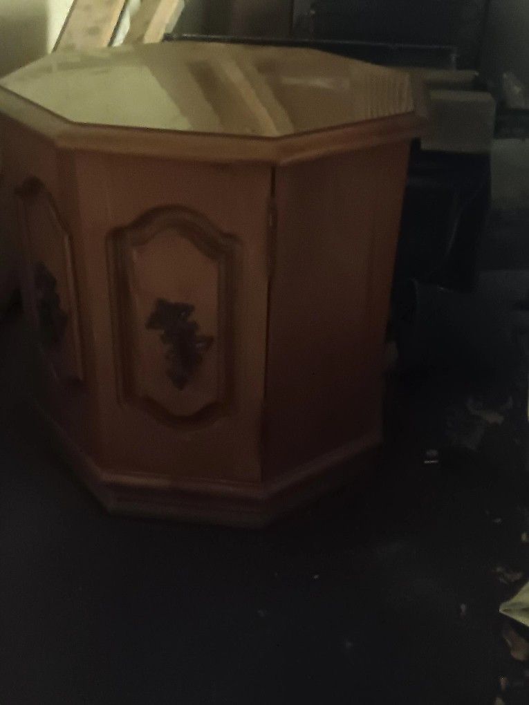 70's Lanp Stand/table With Storage