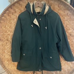london fog womens jacket green small 