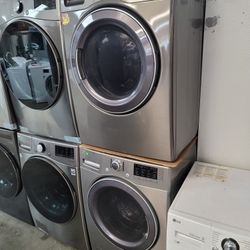 Kenmore Front Loading Washer And Stackable Gas Dryer Set 
