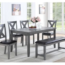 Gray Dining Table Set (Free Delivery)