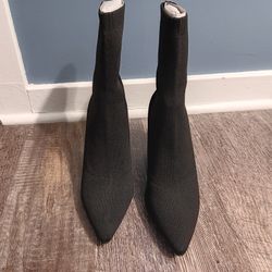 New In Box Black Sock Boots 8.5