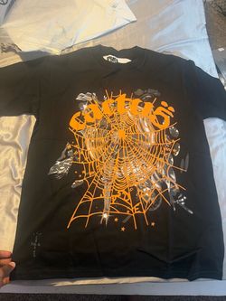 Black And Orange Spider Tee Shirt