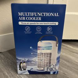 Portable Air Conditioners, 3-Speed Fan, 2-Speed Cold Fog,3 in 1 Humidifier, Air Conditioner,Fan,2 Atomising Nozzle, 7-Colour Led Light, Large Capacity