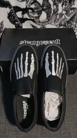 NEW Strangecult Skeleton Feet Shoes Punk Goth Horror Halloween Men Sz 10