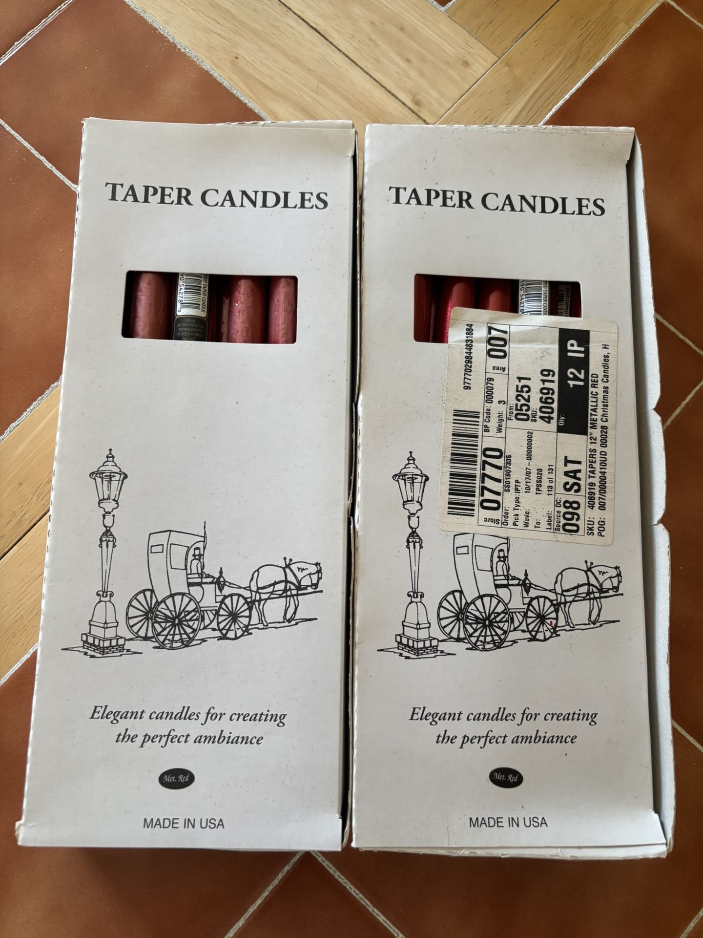 Candles Metallic Tapered