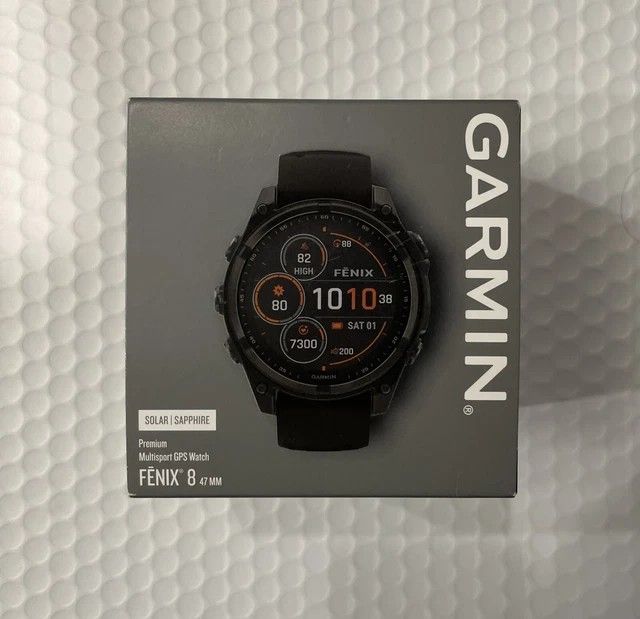 Garmin Fenix 8 Solar Sapphire GPS Watch 47mm  Black