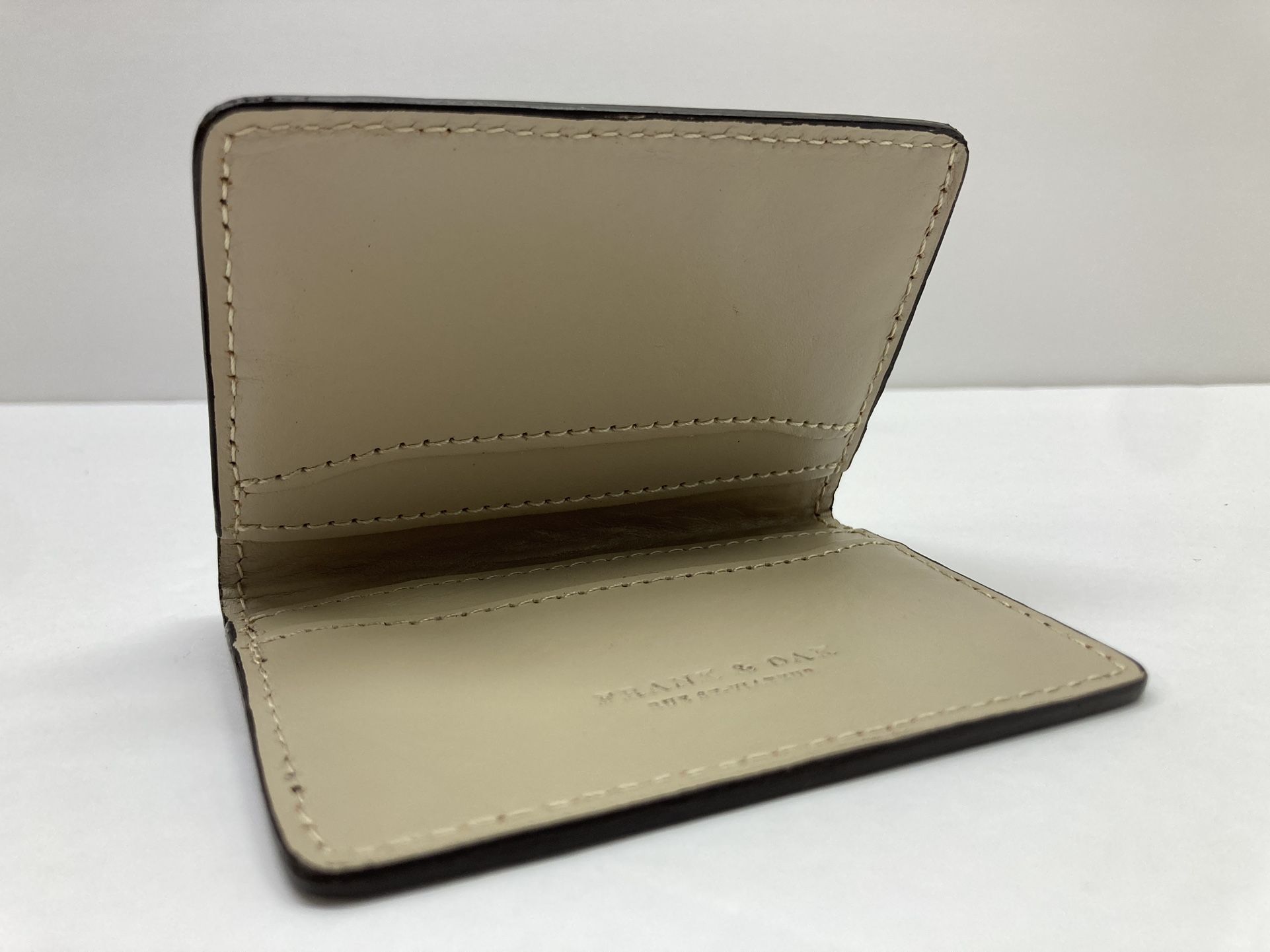 Frank & Oak Dark Brown Slim Leather Wallet