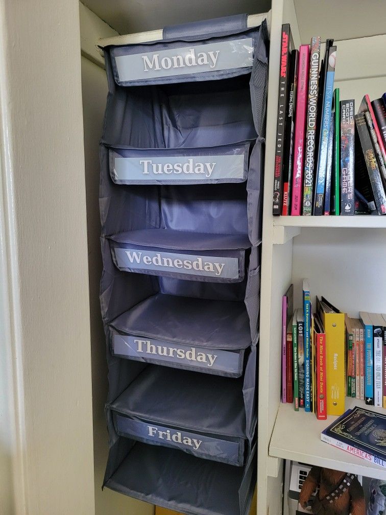 Hanging Closet Organizer For Weekly Clothes