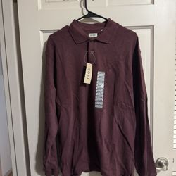 Mens Izod Thick Long Sleeve Shirt Size Medium NWT