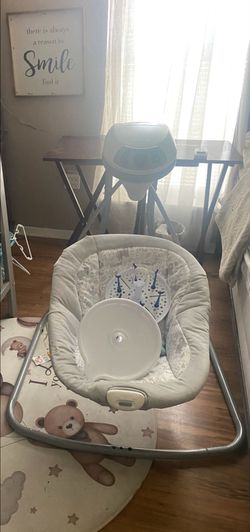 Crib w/ changing table electric swing
