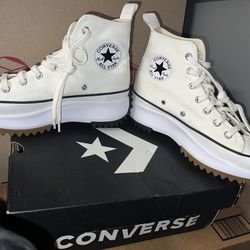 Converse Unisex Run Star Hike Hi Sneaker Shoes White
