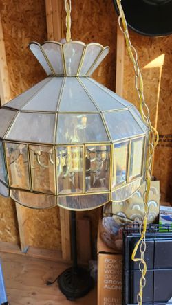 Brass chandelier