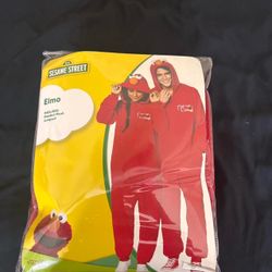 Sesame Street Elmo Hooded Plush Jumpsuit Costume
