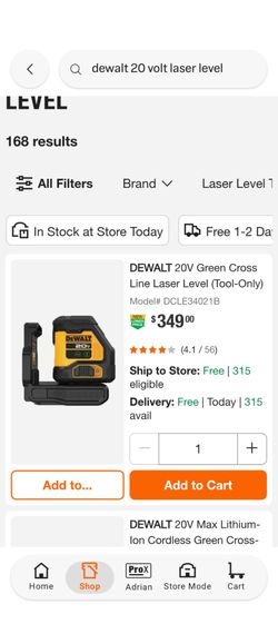 DeWalt 20v  line laser new (tool only) $200