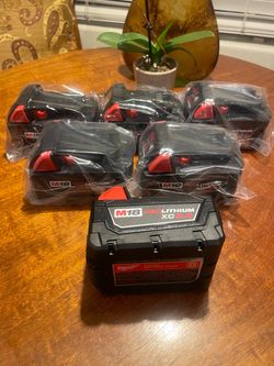 New Milwaukee Batteries M18 XC 5.0  $60 Each Cada Una Firm-Firme