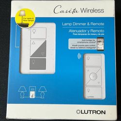 Lutron Caseta  P-PKG1P-WH-R Wireless Smart Lighting Lamp Dimmer and Remote Kit