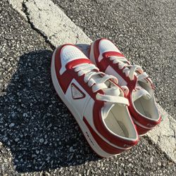 Red And White Prada Shoes Size 40