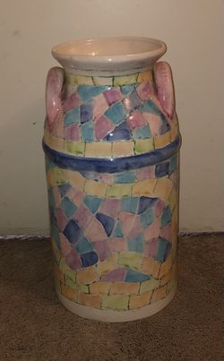 Ceramic Faux Milk Can