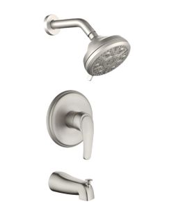 Tub Shower Faucet Combo Set Bathtub Faucet Set Shower System with Tub Spout