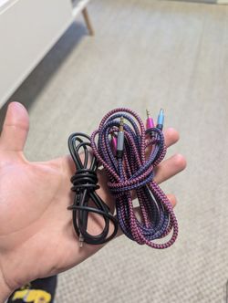 3.5mm Aux Audio Cables – Braided & Standard, Great for Car/Headphones