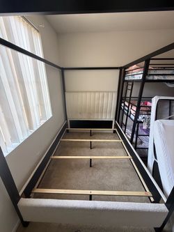 Queen bed frame with 2 night stands $120 OBO