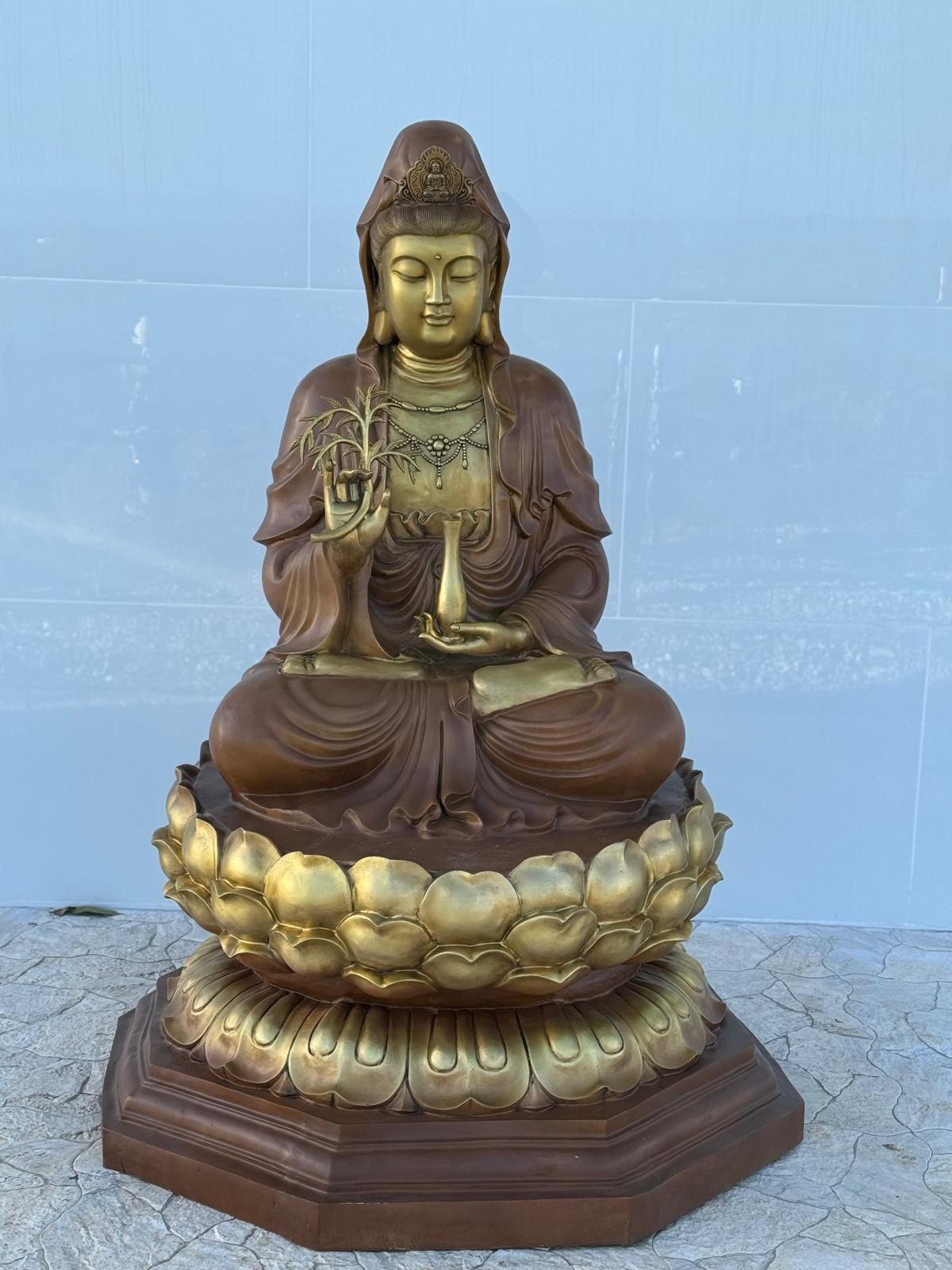 Monumental Bronze Buddha Sculpture