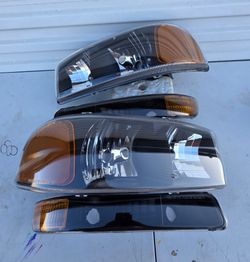 99-06 Gmc Sierra Yukon Headlights Luces Micas Calaveras Faros Faroles Focos Headlamps
