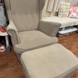 Ikea STRANDMON Armchair and ottoman