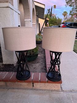 Set of table lamps for bedroom