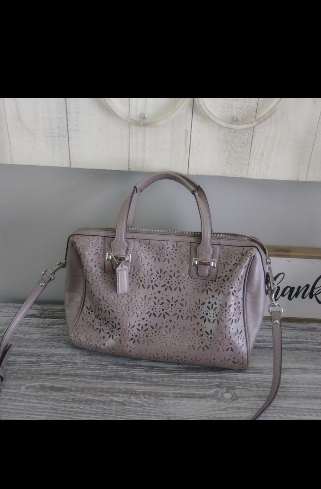 Coach Lavender Shimmer Handbag