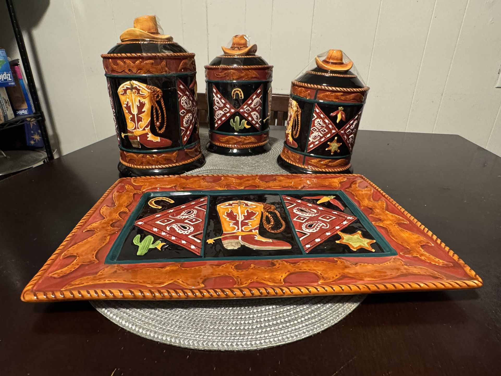 Western Theme Jar Set
