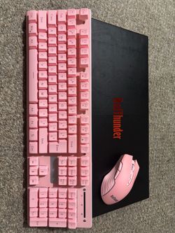 RedThunder PINK Keyboard and Mouse Set