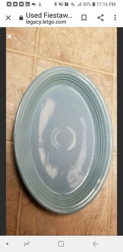 Fiestaware Retired Periwinkle Blue Oval Dinner Platters X 6