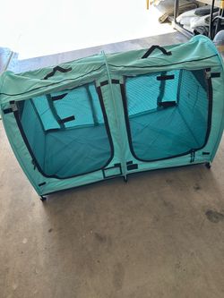 Pet Crate, twin compartment, easy to fold