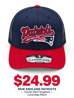 New England Patriots Trucker Mesh Snapback Hat