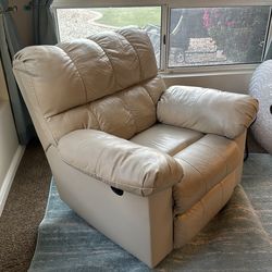 White Leather Recliner